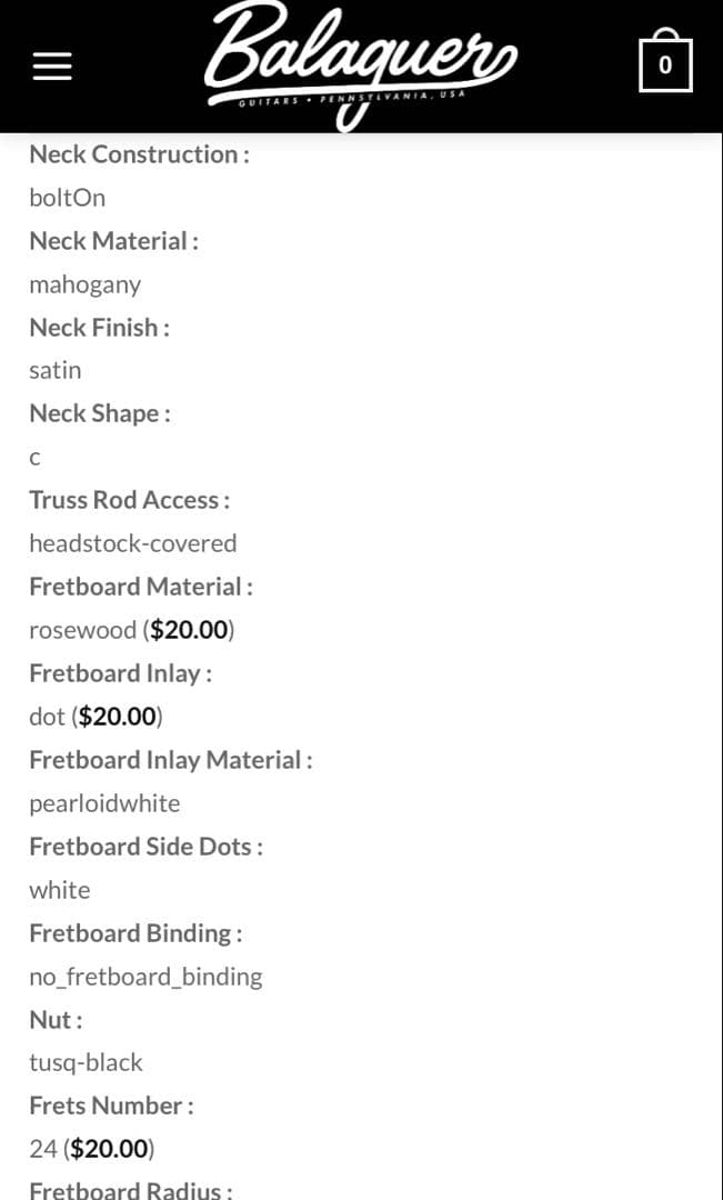 Balaguer Guitars Espada(セミオーダー)