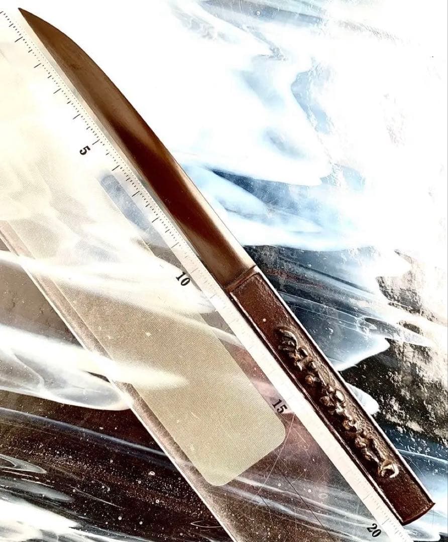 小柄小刀　秋草図小柄　古美濃（15cm以下の合法サイズ）