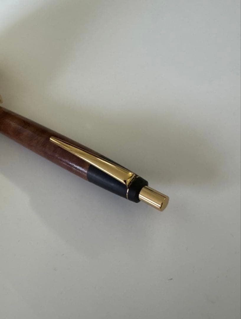 値下げ交渉可能‼️ 野原工芸 サペリ杢 ボールペン 付属品完備