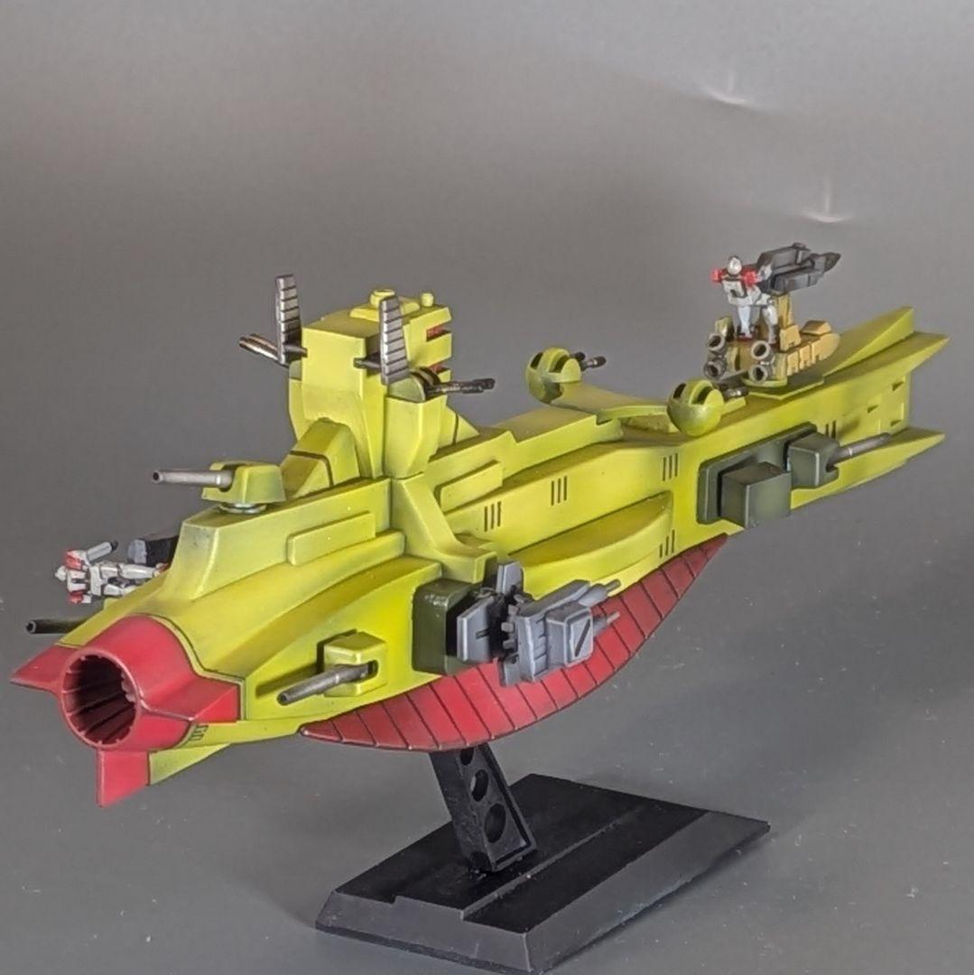 【旧キット】1/1200巡洋艦サラミス　ガンプラ　組立済　完成品　改造