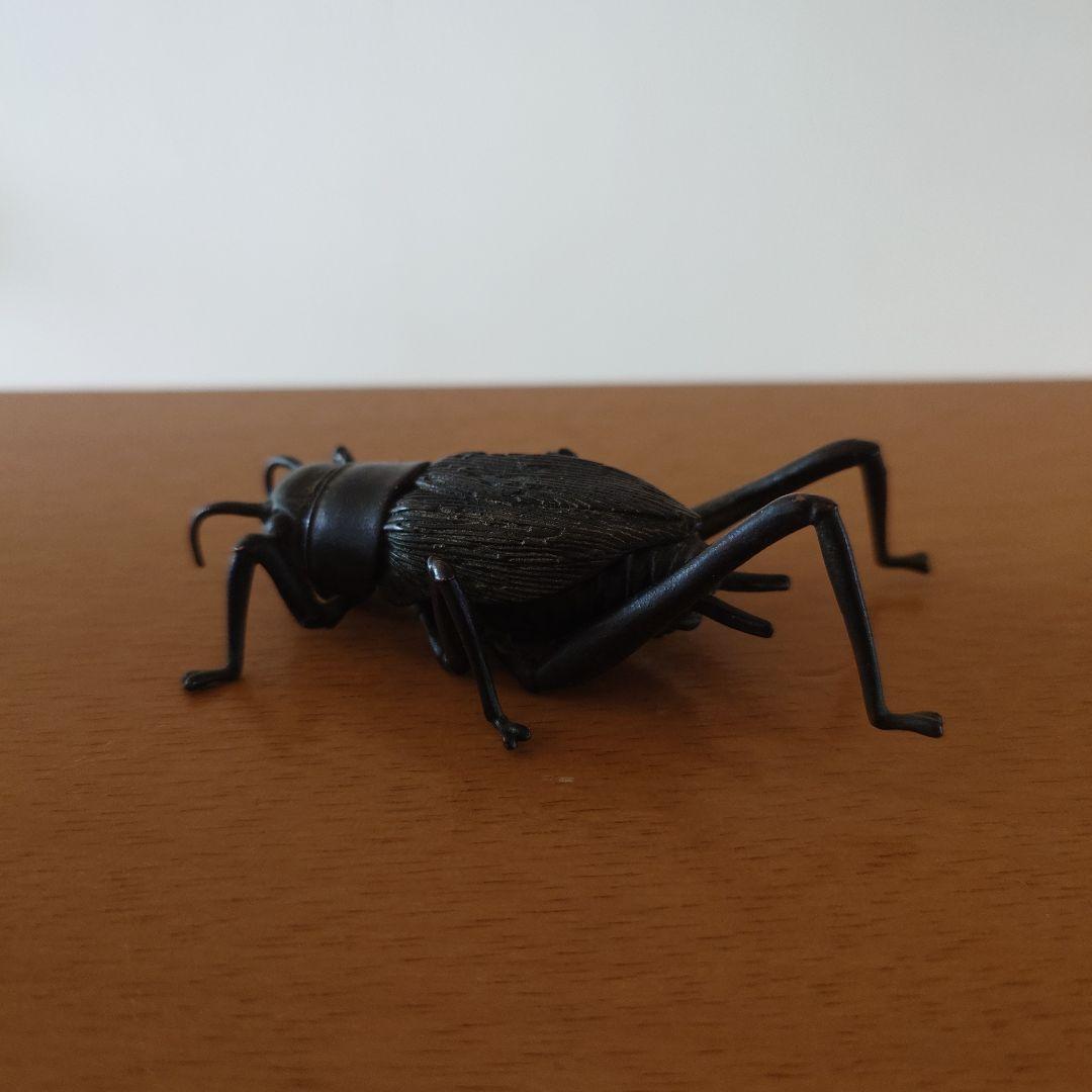 銅製　蟋蟀　こおろぎ　自在安の介　在銘