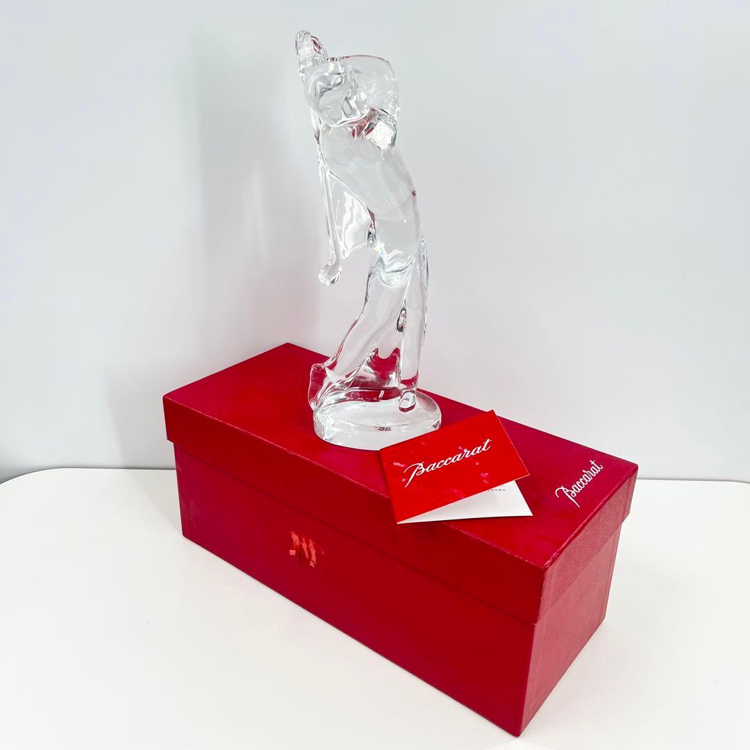 美品 Bacarat バカラ フィギュリン ゴルファースィングショット オブジェ