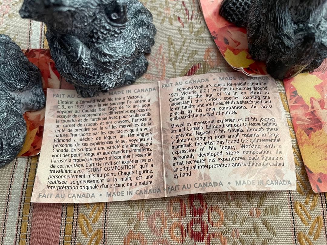 Edmond wolf jr. フィギュア　カナダ　 アライグマ　ビーバー　クマ