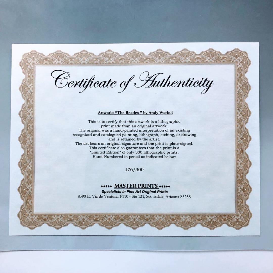 #3941 美品 アンディ ウォーホル リトグラフ ビートルズ 300枚 限定