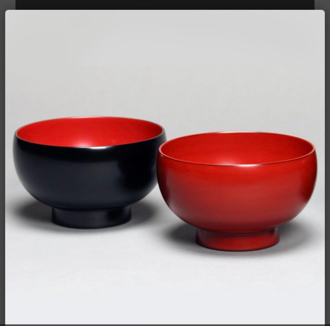 輪島塗　輪島屋善仁　汁椀　夫婦椀　お椀　２客　漆工芸　ZEN-NI