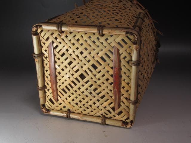 【セール】★　西川宗悦　手付篭花入　表千家　十三代　即中斎の花押★x337