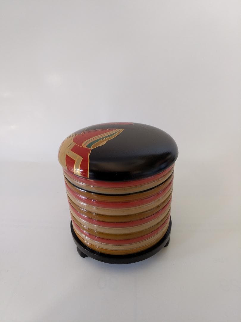 中村宗悦 作 歌仙 貝桶型茶器 漆絵 共箱 共布 漆器 漆芸 抹茶 茶道具 新品