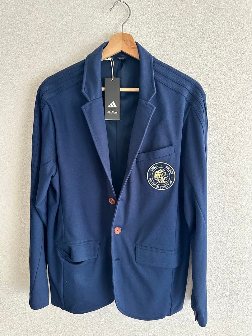 【Malbon×adidas マルボン×アディダス】コラボ　ジャケット　紺ブレ