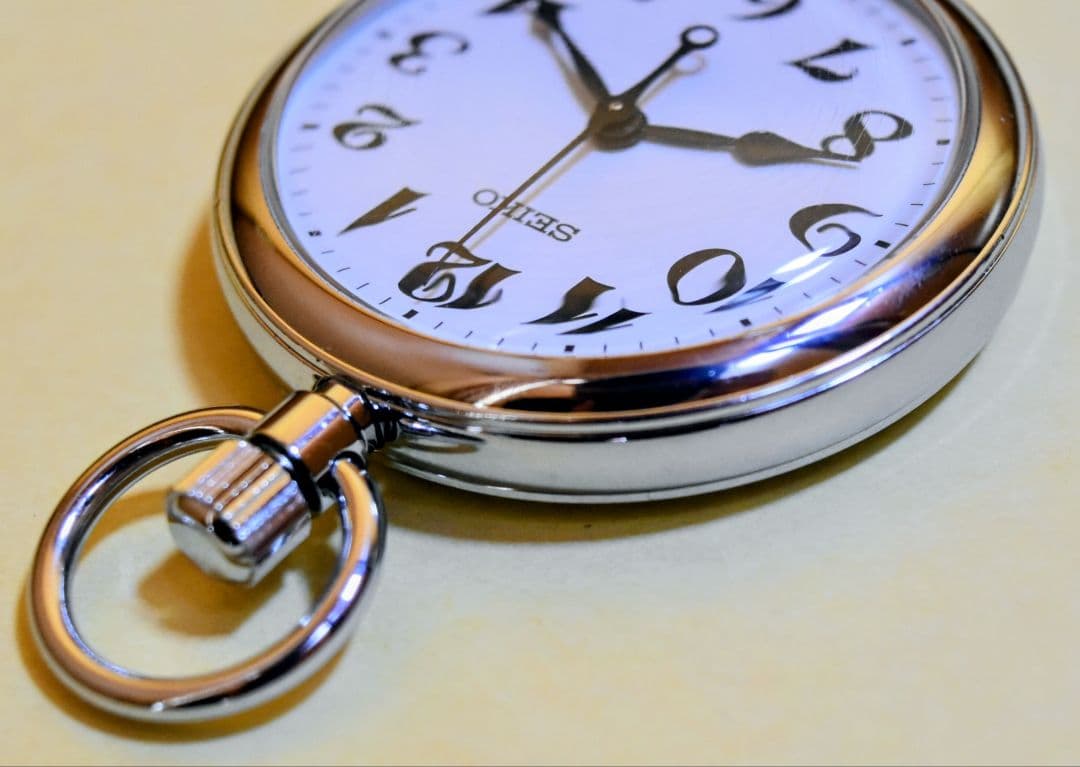 ~電池交換済・動作確認済~JR東日本 三鷹車掌区刻印済　SEIKO 懐中時計