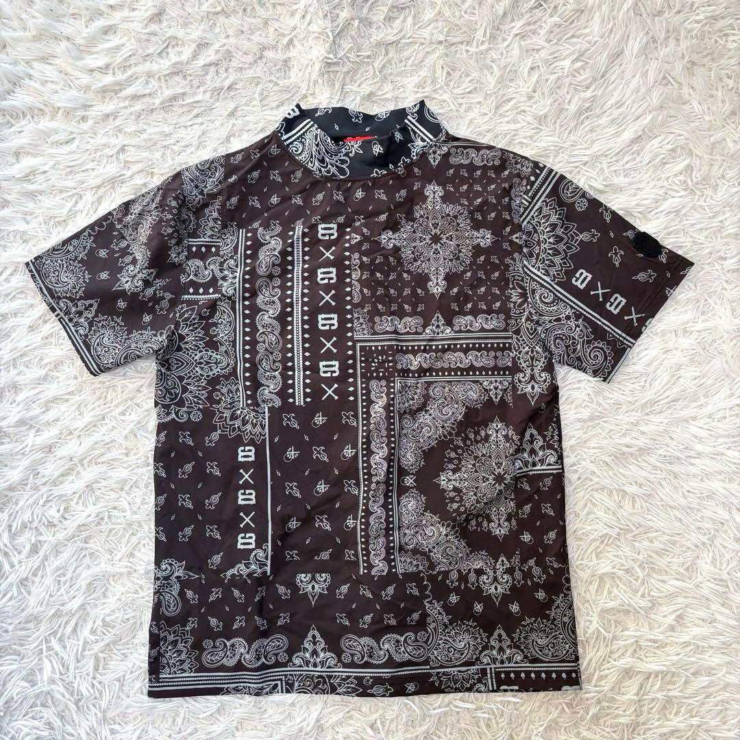 DIVINER golf セットアップ ペイズリー バンダナ モックネック