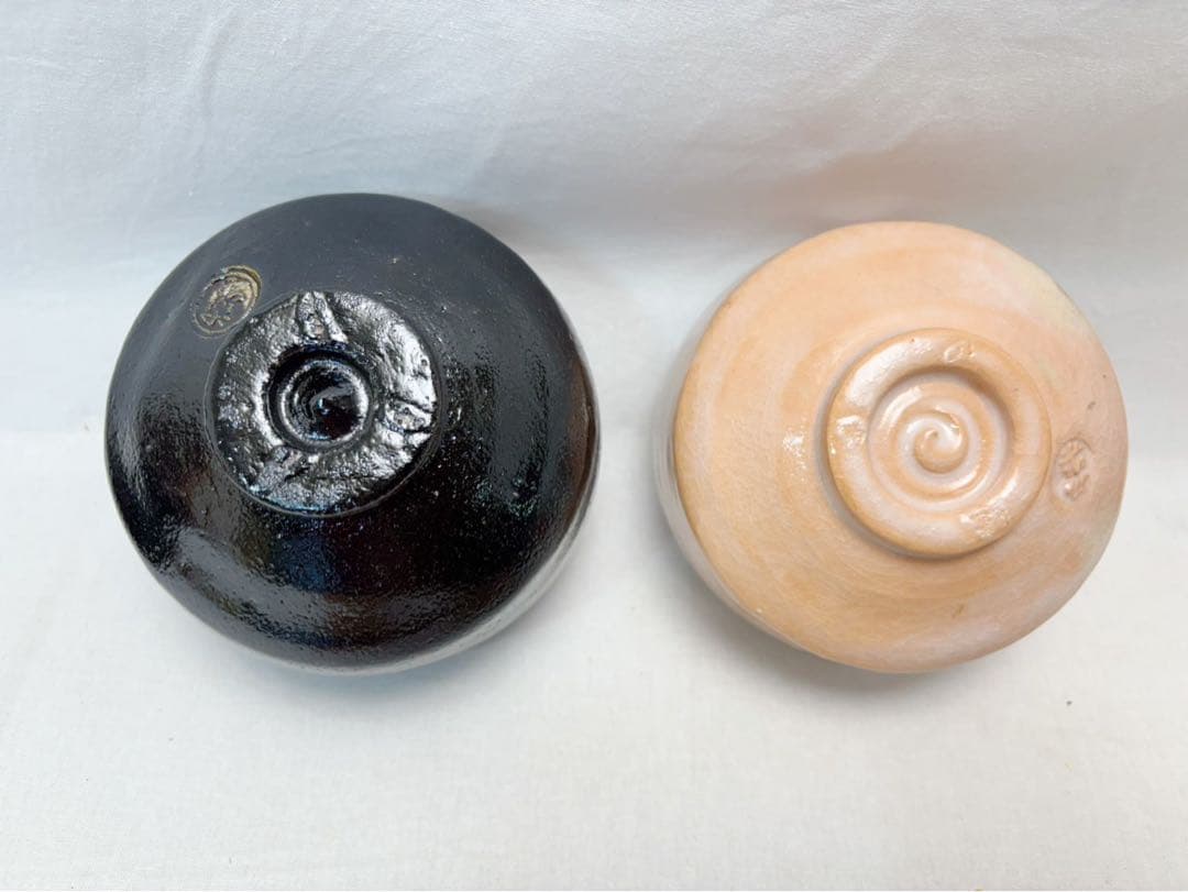 茶道具 佐々木昭楽造 利休七種 茶碗 楽焼 おしゃれ 陶印 共布 共箱