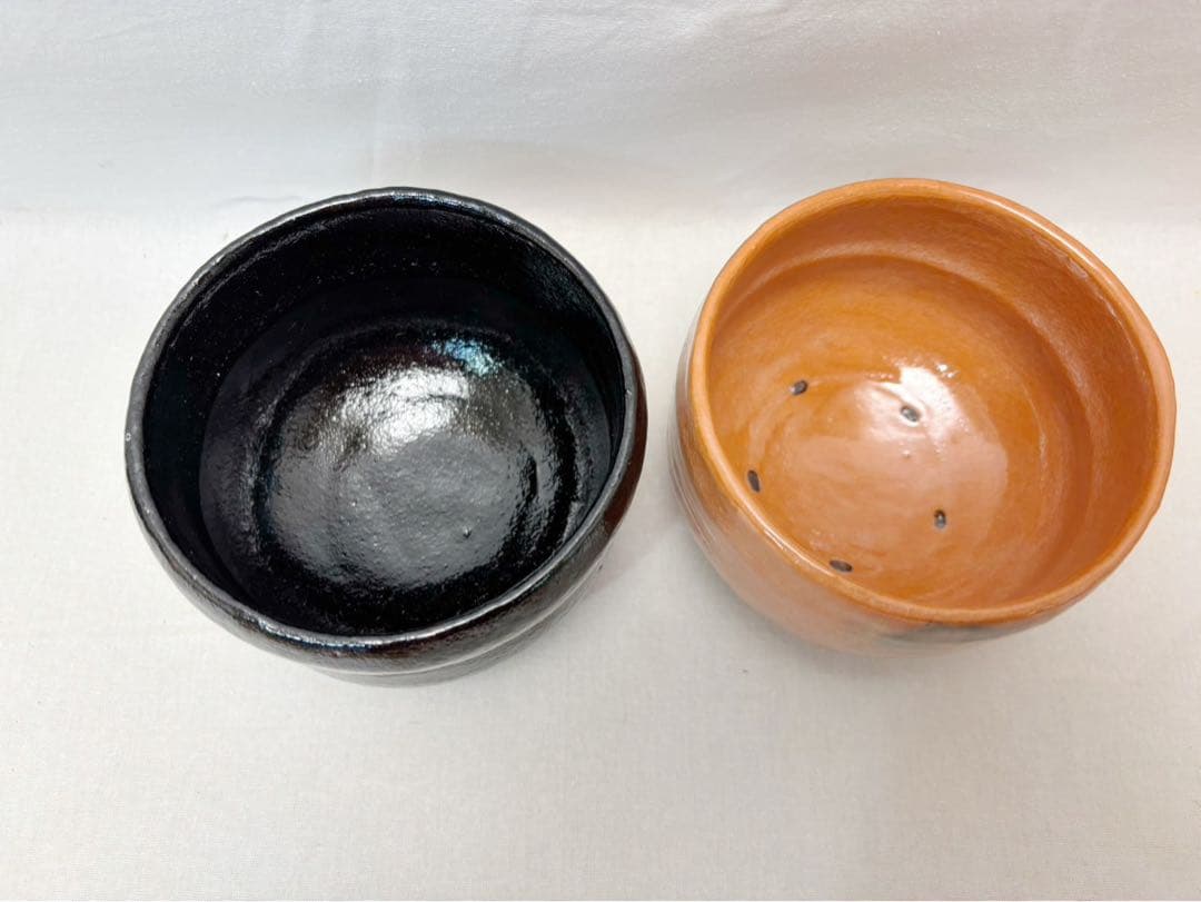 茶道具 佐々木昭楽造 利休七種 茶碗 楽焼 おしゃれ 陶印 共布 共箱