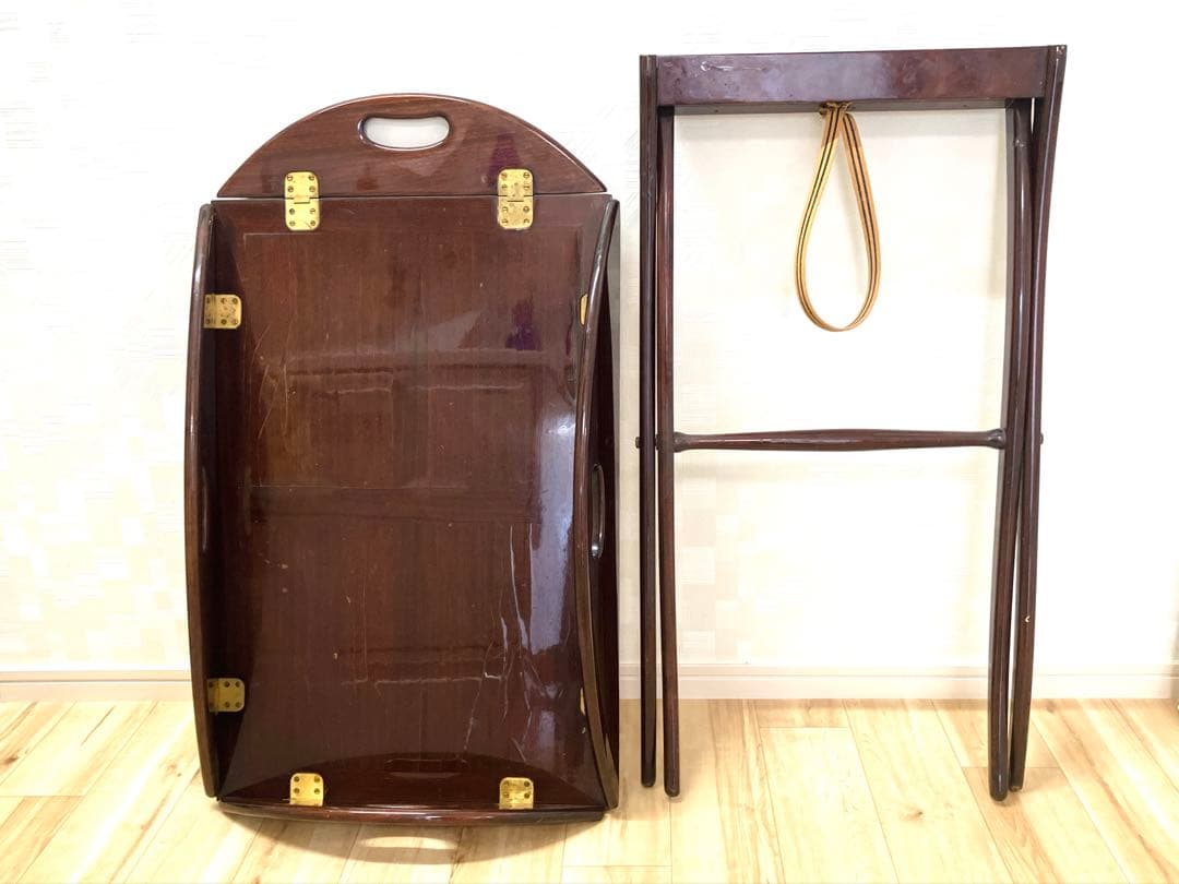 K*a様 アンティーク 折りたたみ式楕円形木製テーブル オークション方式