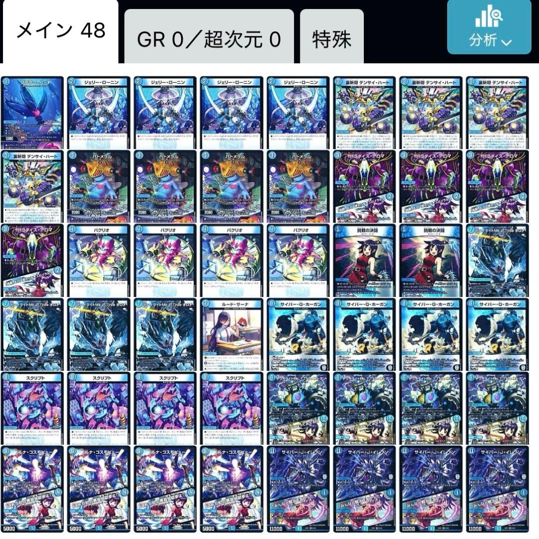 青単　サイバー　デッキ　改造パーツ　公式二重スリーブ　付き　29000円相当