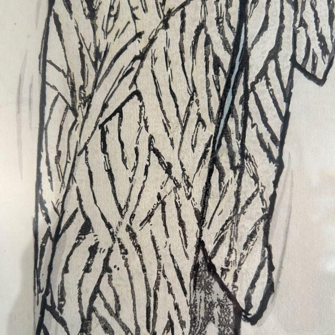 竹久夢二 木版画 秋（りんどう） 73/150 フレーム付き 雕摺 松永安生