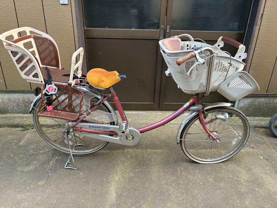 3人乗り自転車　子供乗せ自転車　修理必要なジャンク