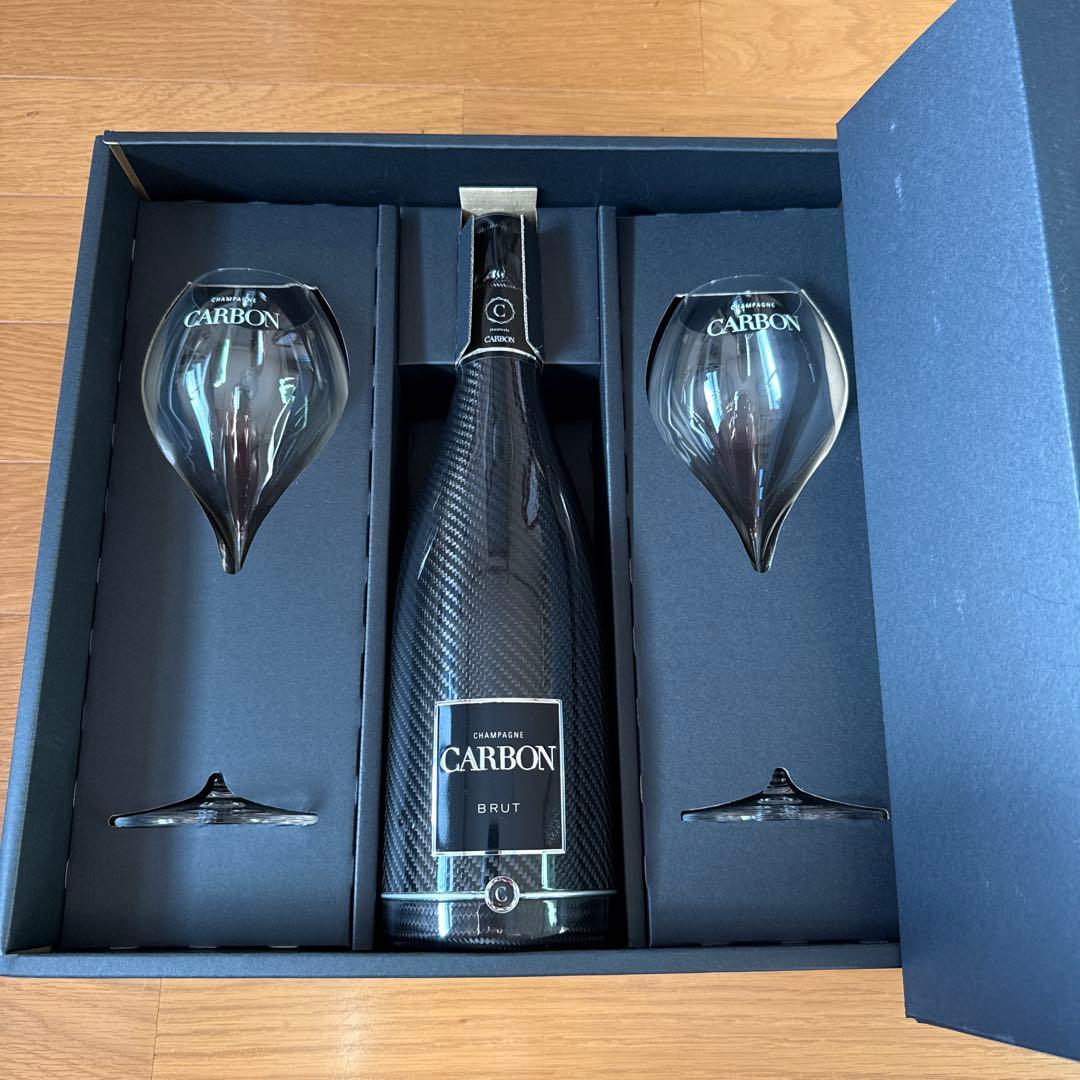 シャンパンカーボン ブリュット グラス2個付