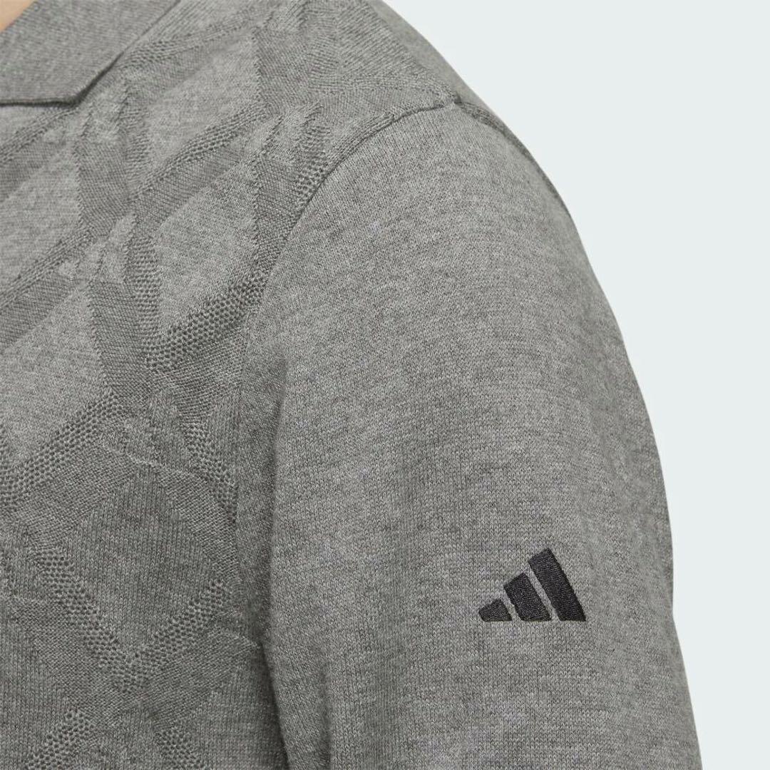 送料無料 新品 adidas GOLF アーガイル柄セーター ポロ XL GR
