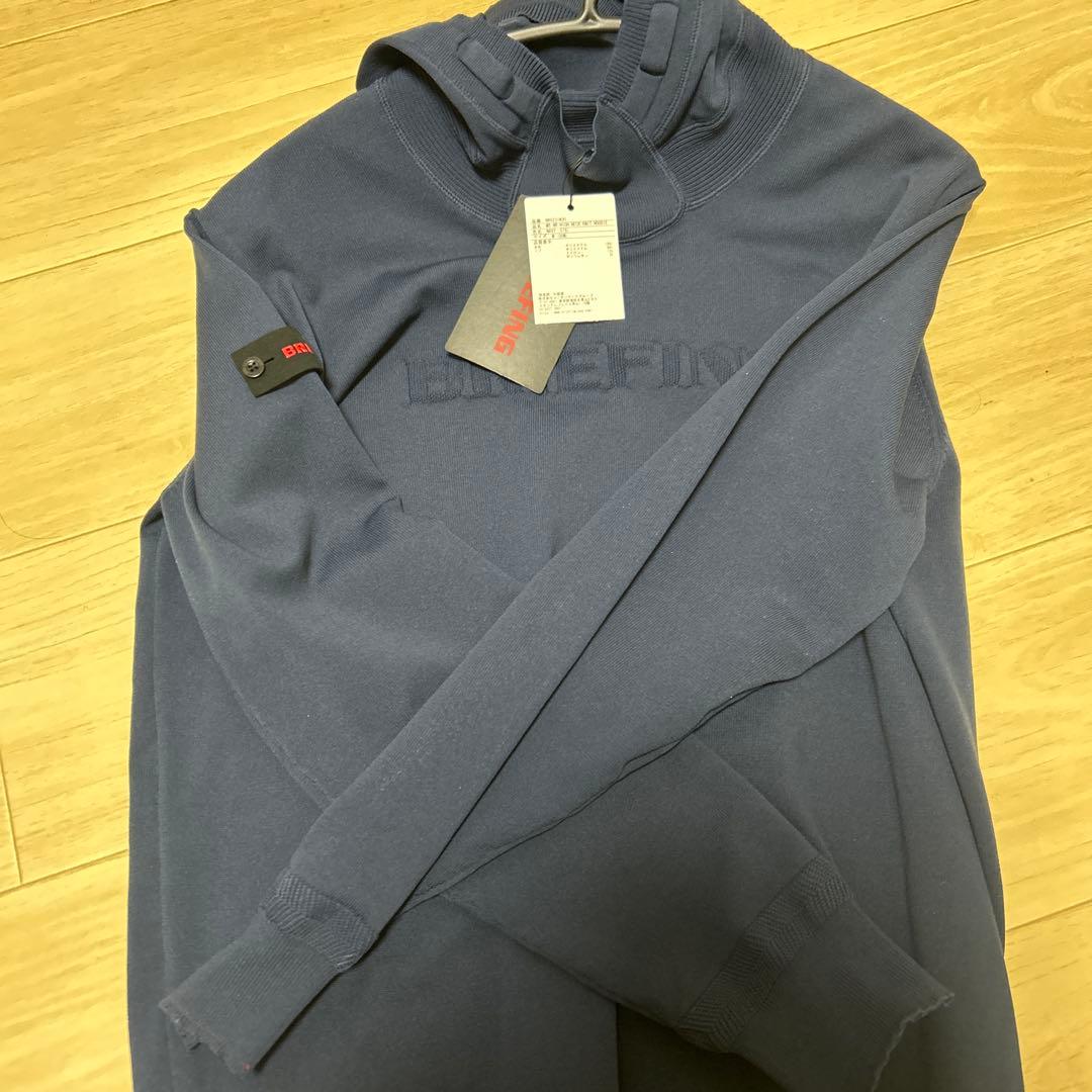 BRIEFING ネイビー ハイネックシャツ