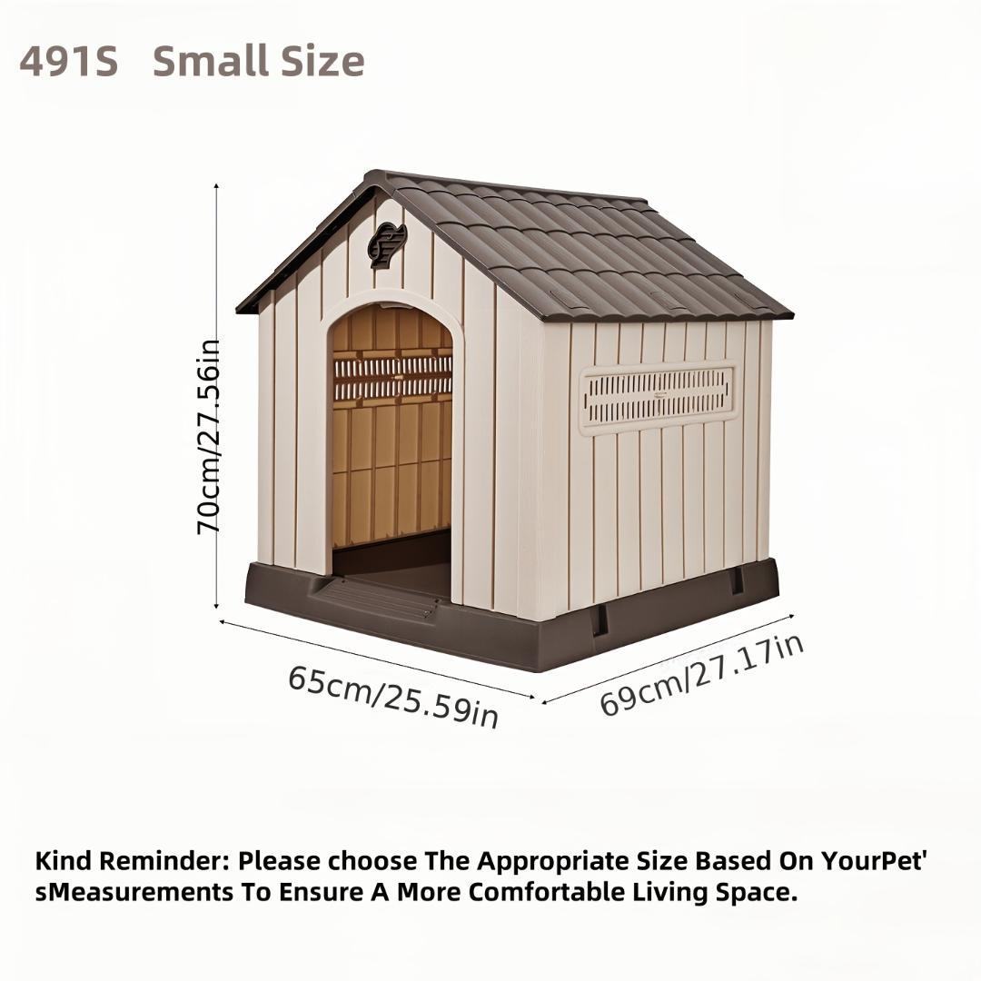 屋外用プラスチックペットハウス 耐候四季対応 頑丈通気 小動物向け 可搬式