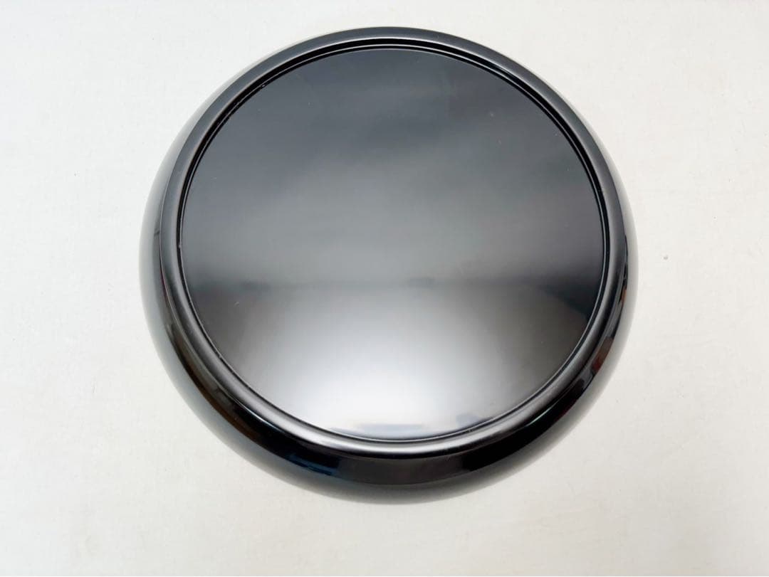 美品 茶道具 木製黒真塗 大円盆 圓能斎好 茶懐石 木工芸 漆工芸 元箱