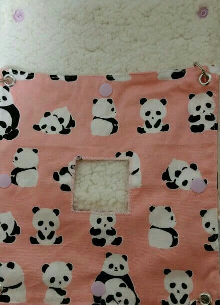 モモンガハウス(パンダVer.3ピンク)ボアベージュ  特大サイズ