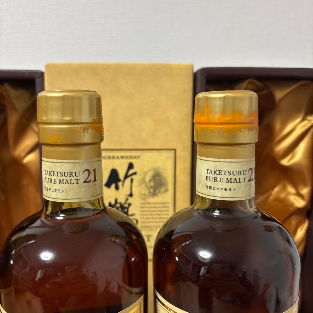ニッカウイスキー 竹鶴21年 ピュアモルト 4点セット　未開栓　箱２点付き
