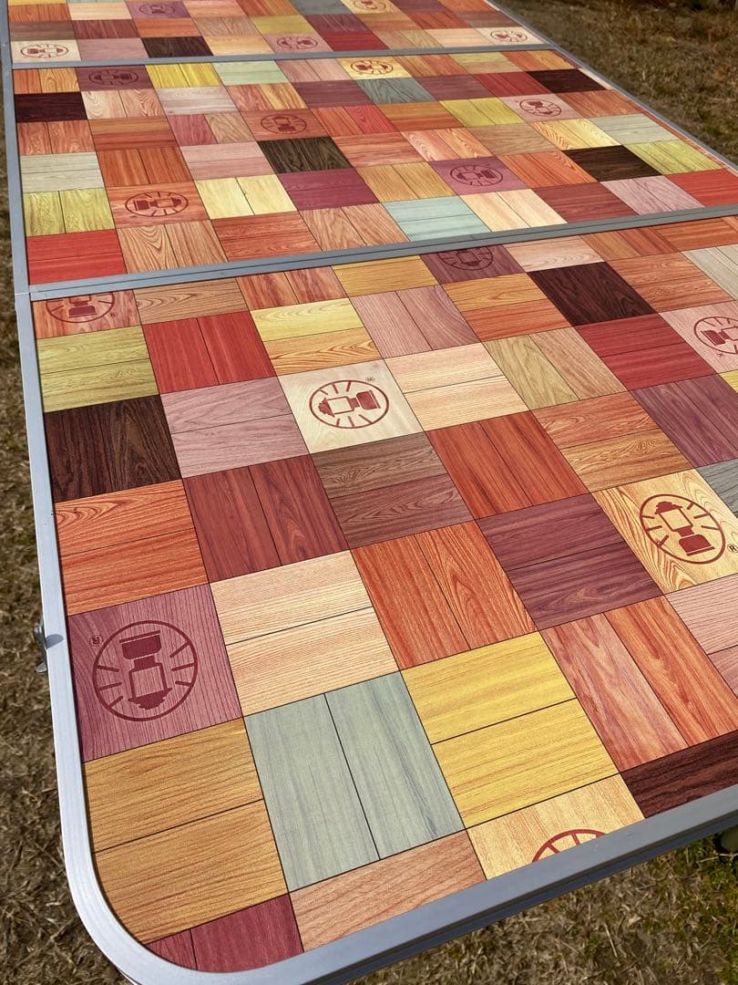 【mamechiyo】コールマン ナチュラルモザイクリビングテーブル