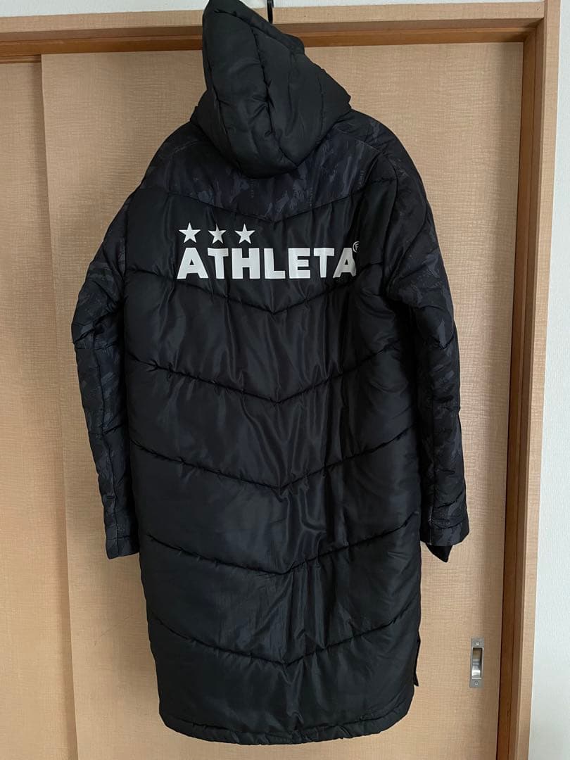 アスレタ ベンチコート　メンズ　Ｌサイズ　ブラック　ATHLETA