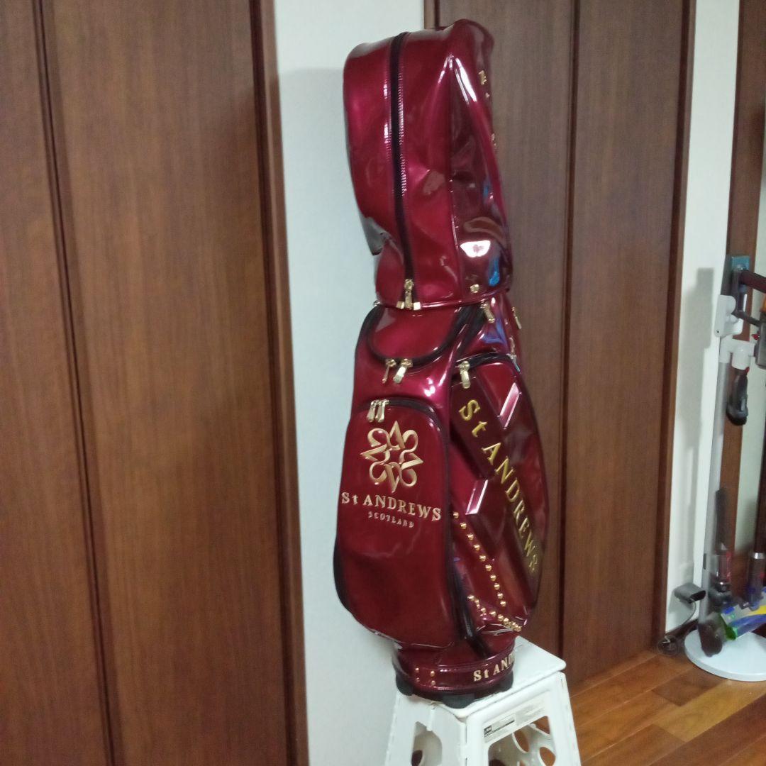ＳＴＡＮＤＲＥＷＳ　セントアンドリュース　キャディバッグ　ワインレッド／赤