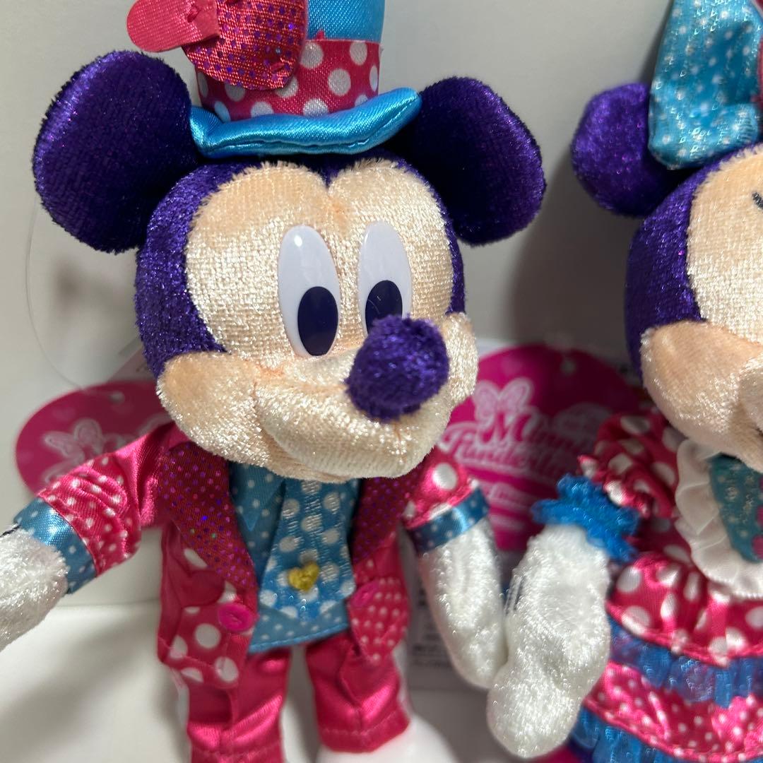 ディズニー ミッキー ミニー ぬいぐるみバッジ ミニーのファンダーランド 2点