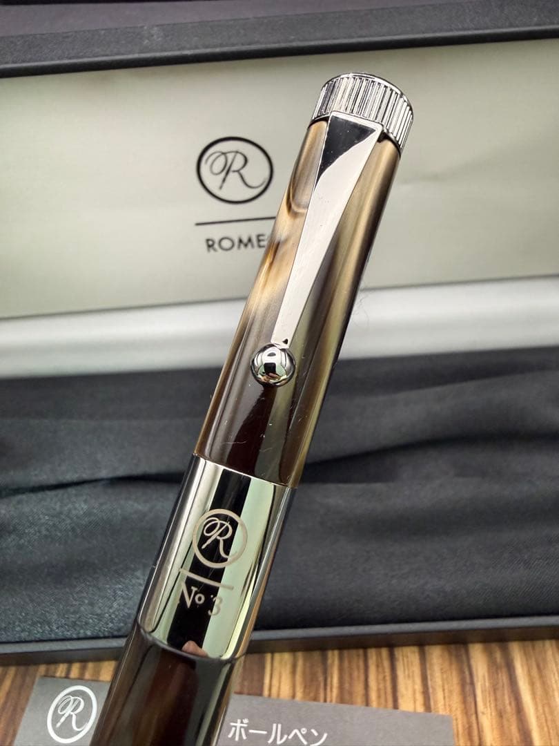 伊東屋 Romeo ボールペン NO.3 イタリアングレイ 太軸 美品