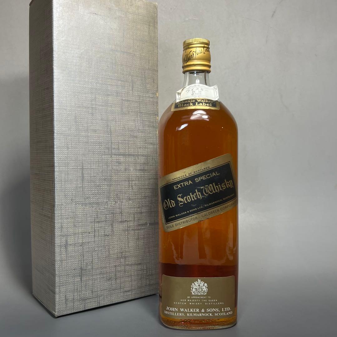 J*1様 未開栓 古酒 ジョニーウォーカー 黒ラベル キングサイズ ジョニ黒 箱