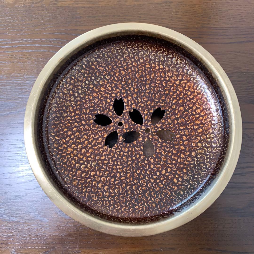 建水 茶こぼし 福亜堂 扇松竹梅 槌目