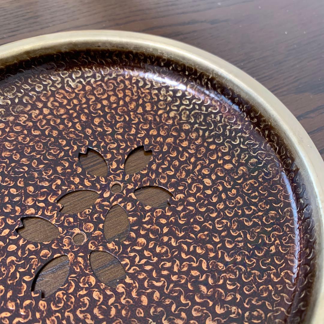 建水 茶こぼし 福亜堂 扇松竹梅 槌目