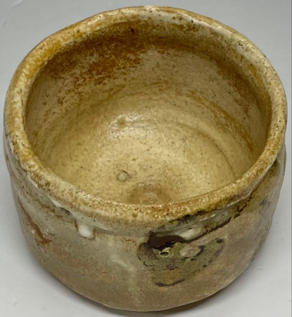 古瀬戸　桃山〜江戸初期　鉄絵筒盃　ぐい呑　美濃焼　箱付　y62