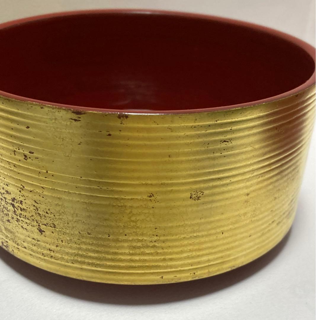 山田平安堂 翔鶴 二段重 直径12㎝ 金箔重箱 お弁当にも