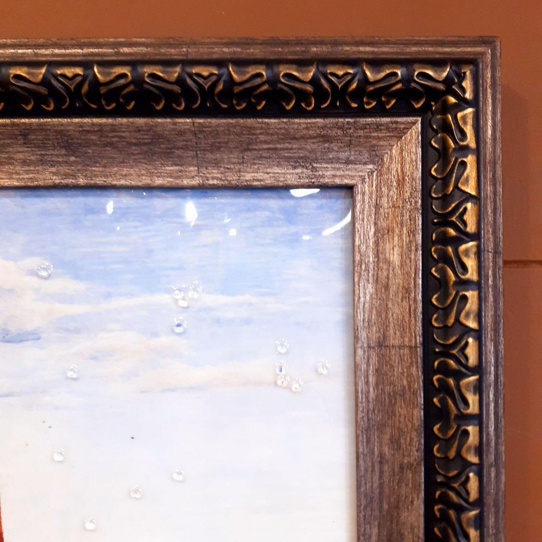 輸入雑貨　天然水晶石　クリスタルアート　『アルフォンス・マリア・ミュシャ』　宝石