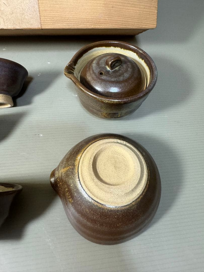 2425 有田焼　肥前唐津　茶器セット　宝瓶1客　湯冷し1客　湯呑5客　未使用