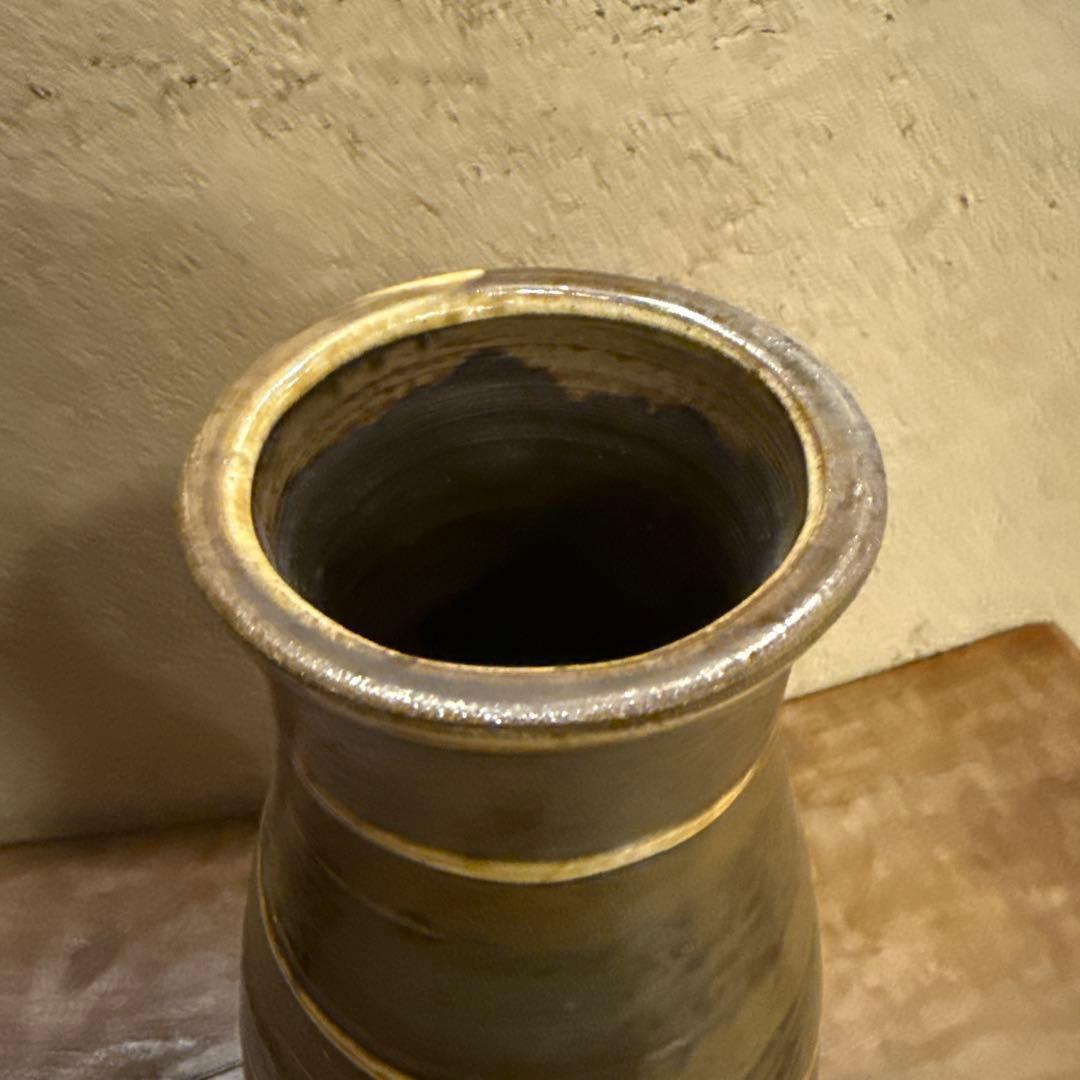 27cm 小鹿田焼　オブジェ　民藝　バーナードリーチ　花器　花瓶