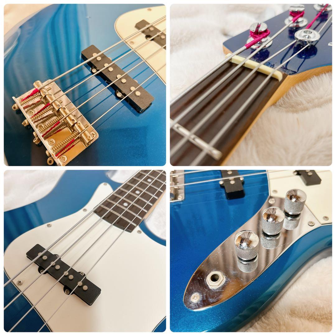 Photogenic フォトジェニック ジャズベース マッチングヘッド ブルー