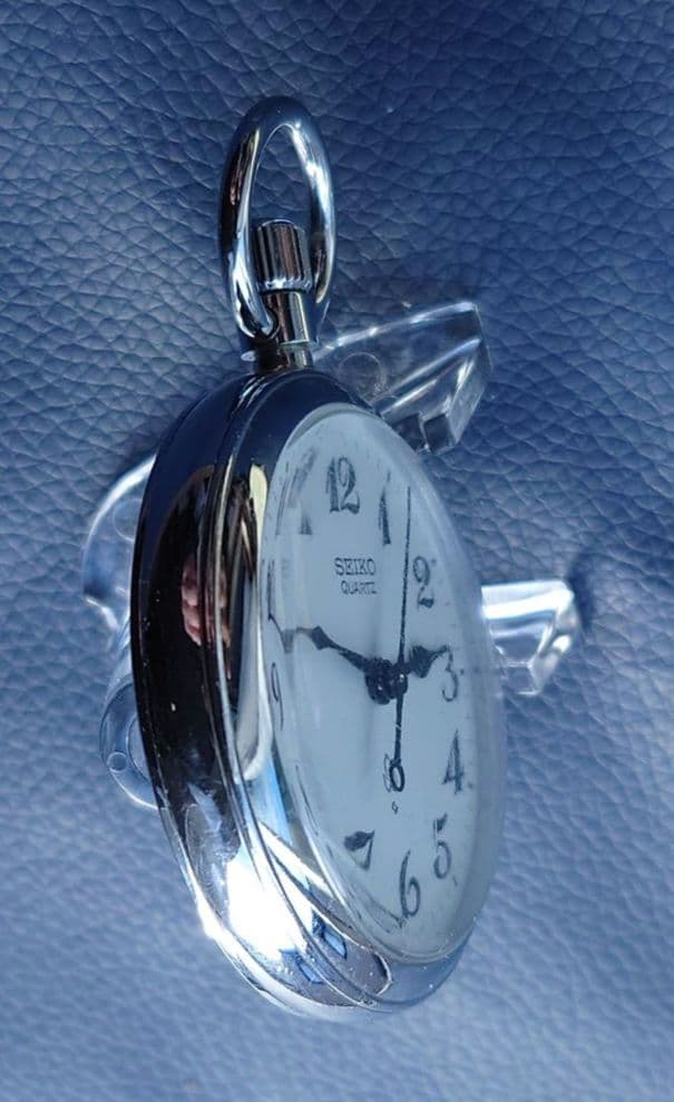 【希少・稼働】宇都宮駅100周年刻印あり SEIKO クオーツ鉄道懐中時計 国鉄