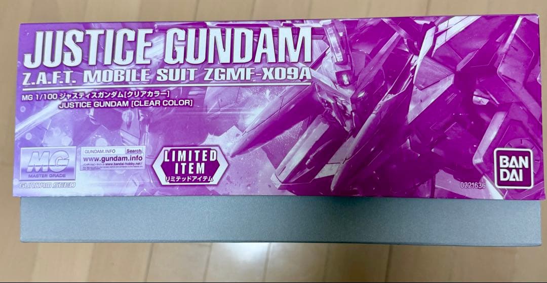 新品・未開封　MG ジャスティスガンダム クリアカラー 【イベント限定品】