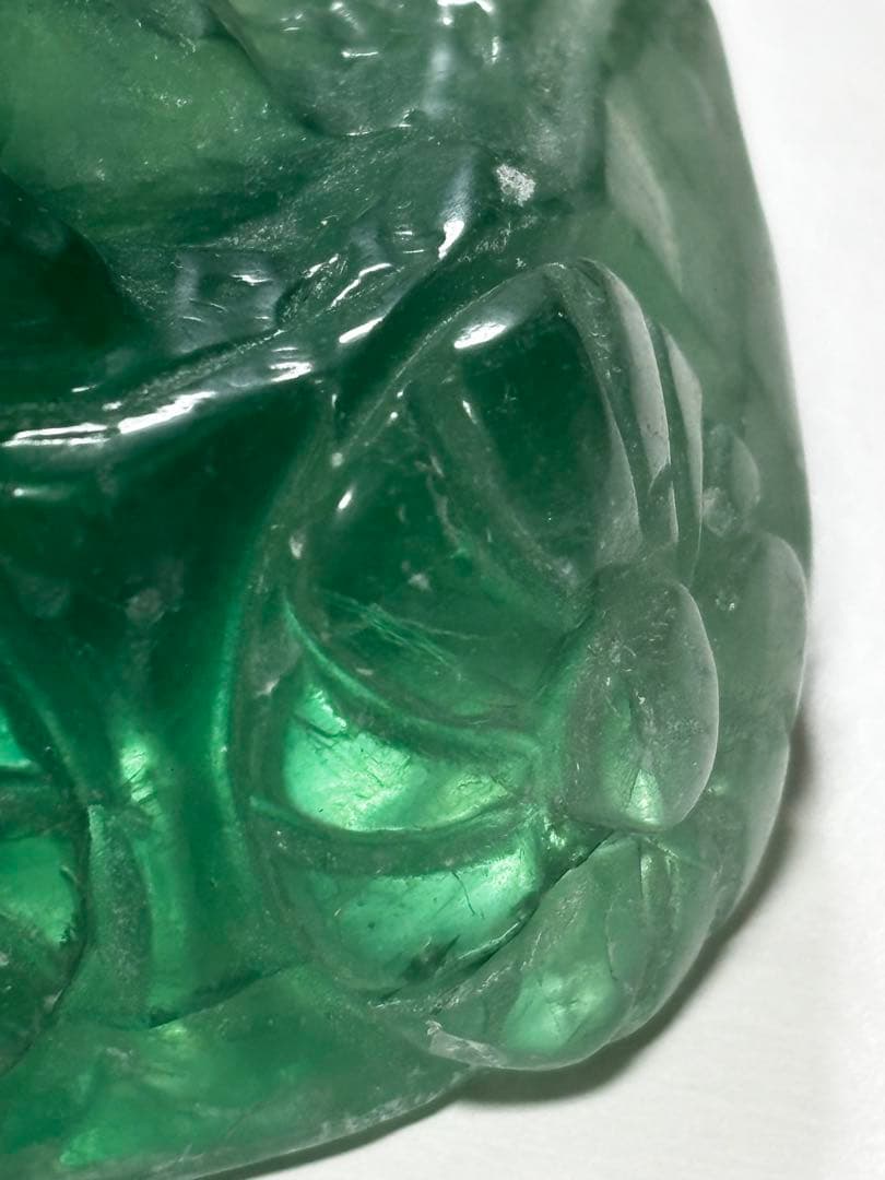 フロライト九尾置き物天然石