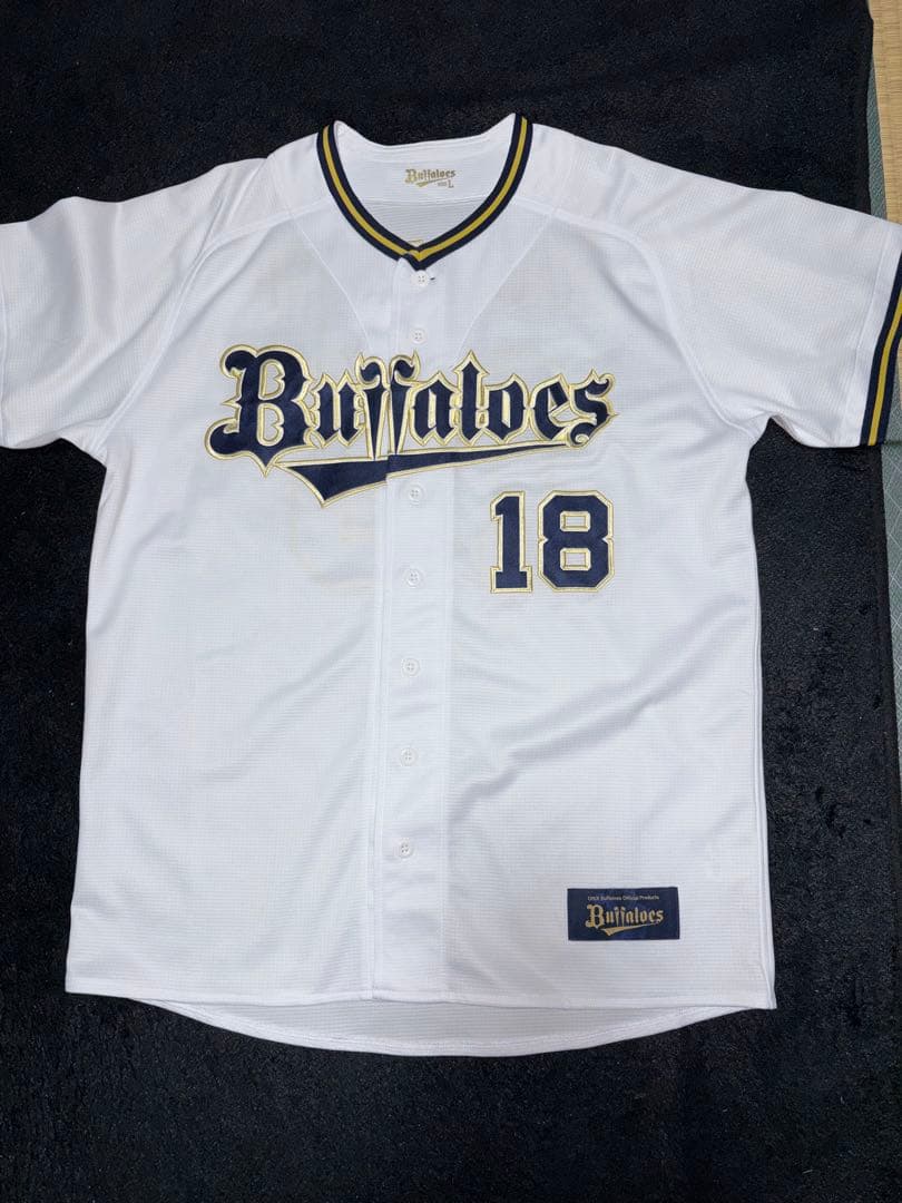 オリックスバファローズ 山本由伸 ユニフォーム Lサイズ 刺繍 ホーム 白