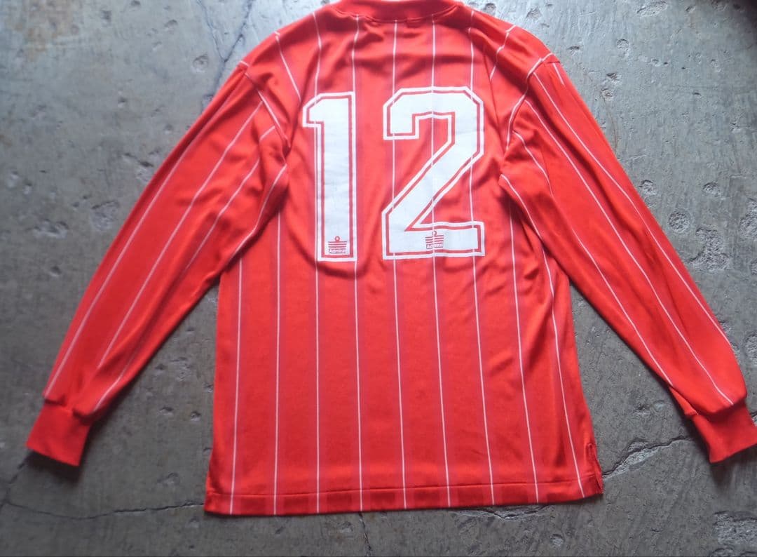 90年代 帝京高校　Admiral 赤 ストライプ 長袖シャツ