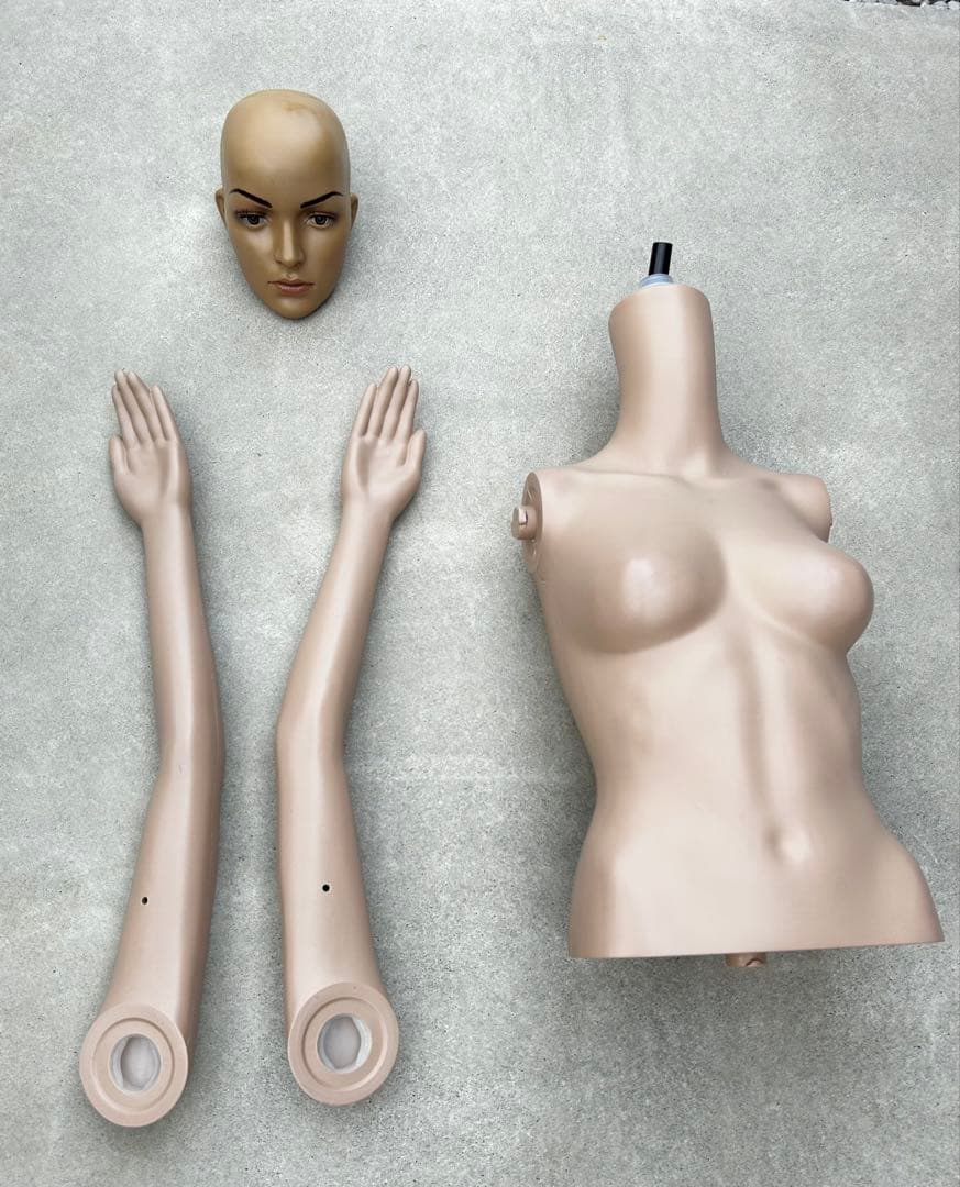 ベージュ マネキン スタンド付き