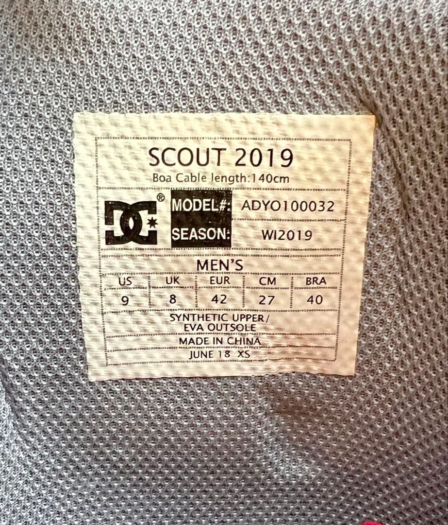 DC SCOUT 27cm スノーボードブーツ BOA ブラック