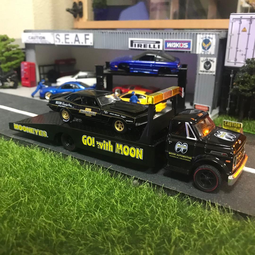 M2 シボレー C60 ムーンアイズトレーラーブラックとカマロRSブラックセット