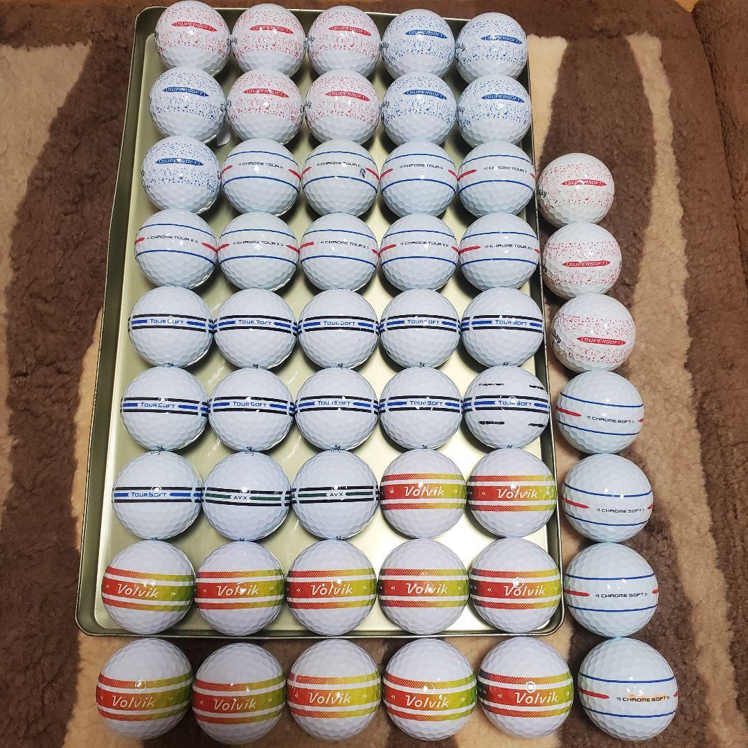 タイトリスト/キャロウェイ他ロストボール年式種類混合 360° 66個